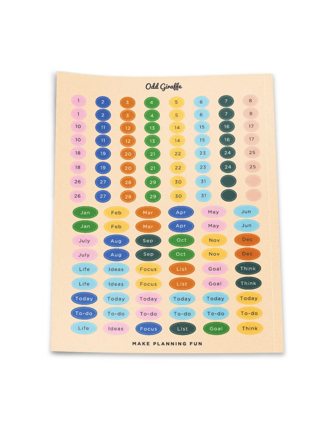 Plan It All | Sticker Set of 7