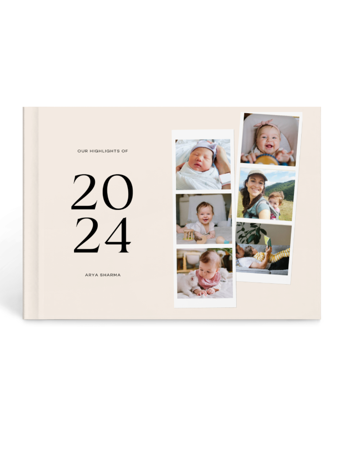 custom baby photo album, personalized first year book, baby milestone tracker, 2024 memory keepsake