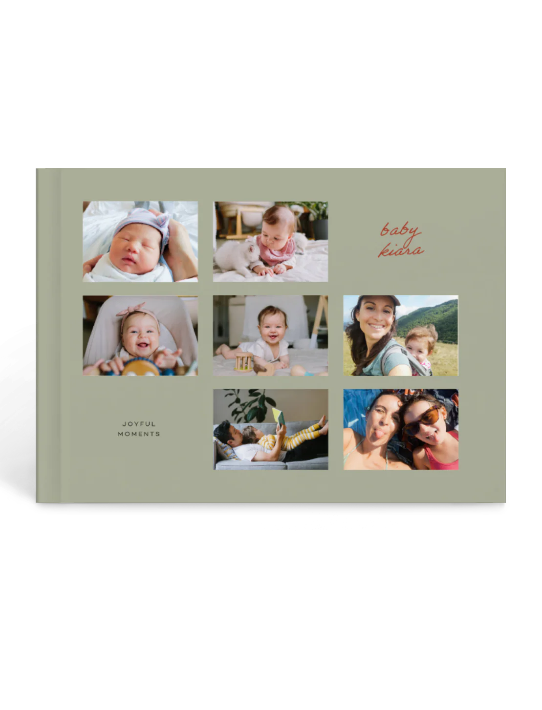 custom baby memory album, first year milestones, joyful moments keepsake, Baby Kisha photo book, best chapter baby life