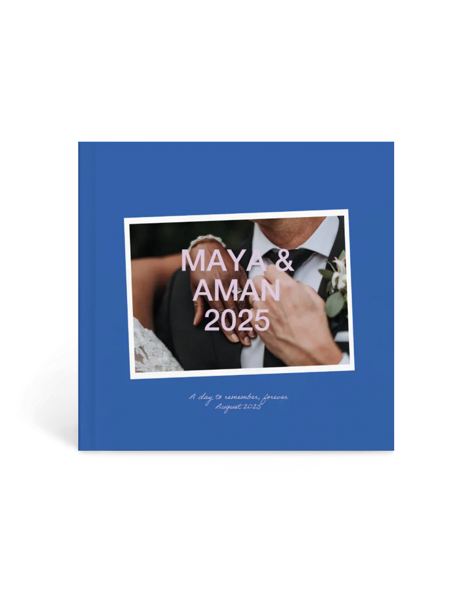 First Anniversary Photo Book - Custom Couples Marriage Memory Album