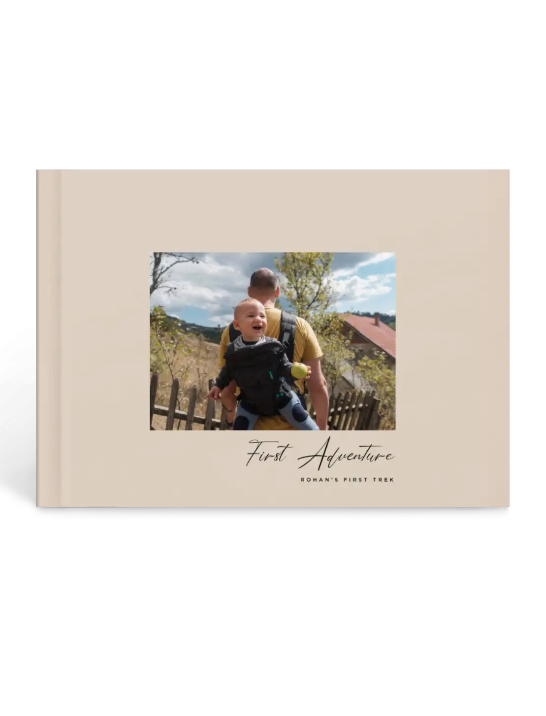 baby's first adventure book, custom trek memory album, outdoor baby milestones, personalized journey keepsake